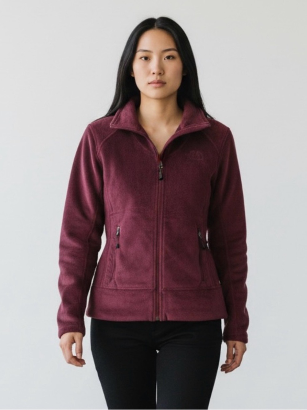 The North Face Women's Full‑Zip Teddy Fleece Jacket - Deep Berry